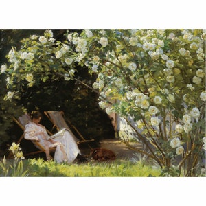 Reading Under the Roses Reispapier, 11,5 x 16 Zoll – für Decoupage-Druck-Bastelarbeiten