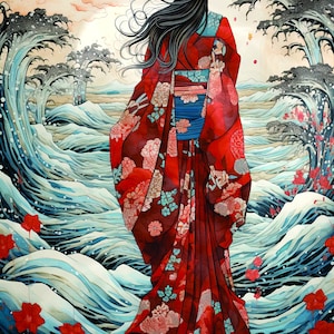 Papel de arroz japonés con imagen artística de papel morera impreso de 36 g/m²