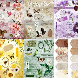 Carta di riso per decoupage con fiori, 8 x 10,5 pollici - per lavori di decoupage e scrapbooking