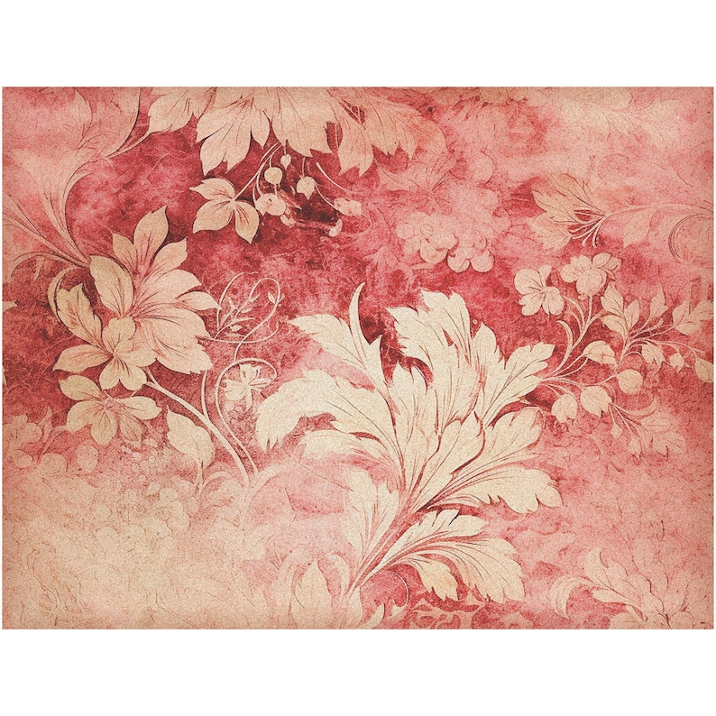 Pink Rice Paper Pink Damask Rice Paper- 6 X Different Printed Mulberry Paper Images ...