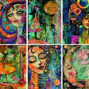 Carta di riso astrologica - 6 diverse immagini stampate su carta di gelso 30 g/m²