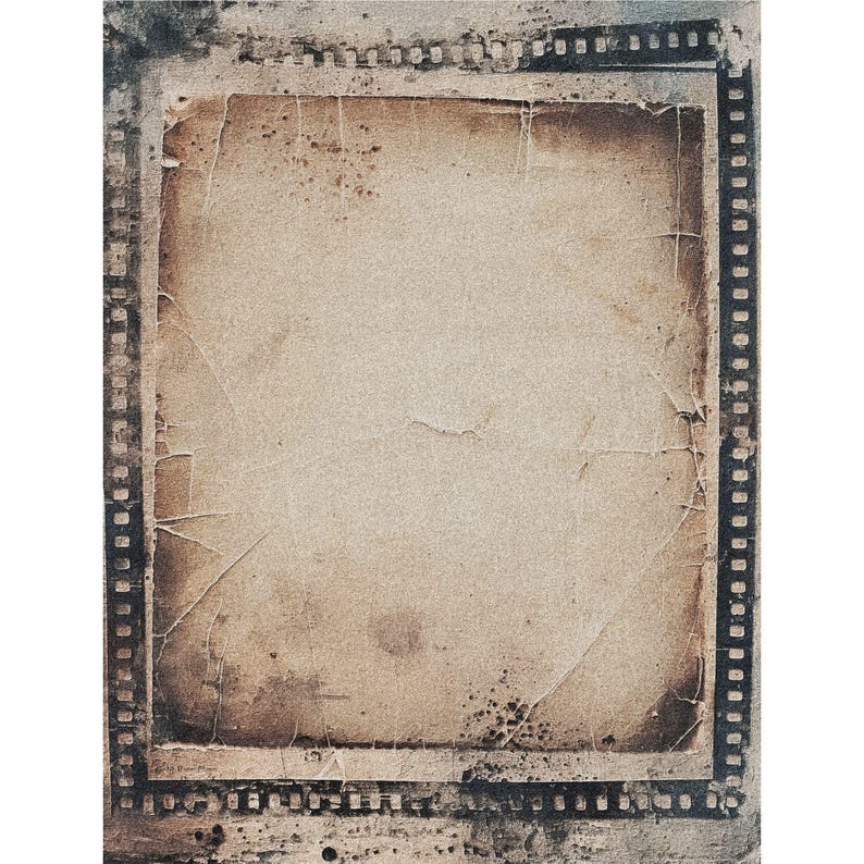 Vintage Film Rice Paper- 6 X Different Printed Mulberry Paper Images ...