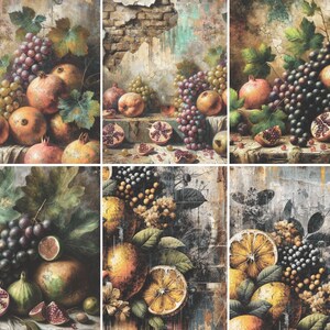 Carta di riso con uva, 8 x 10,5 pollici - per decoupage, scrapbooking, biglietti, artigianato