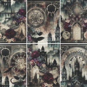 Carta di riso per chiesa gotica, 8 x 10,5 pollici - per creazioni con biglietti di scrapbooking e decoupage