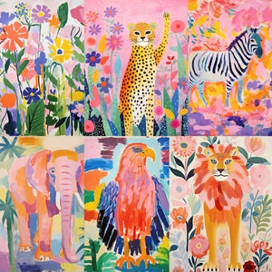 Papel de arroz para decoupage africano infantil - 6 páginas exclusivas de papel de amoreira impressas 30 g/m²