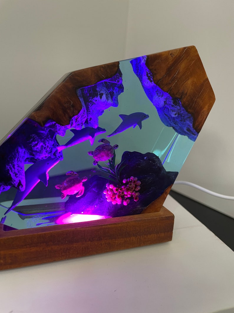 Epoxy Resin Turtle Lamp Artful Illumination for Your Space, Valentines ...