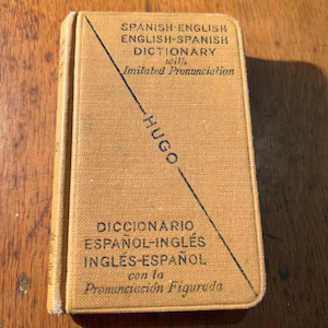 Miniature vintage “Hugo” Spanish-English/ English-Spanish dictionary