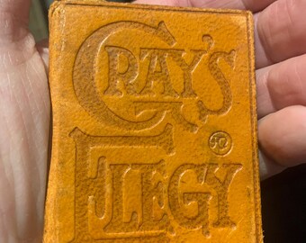 Libro antiguo en miniatura Elegía de Gray