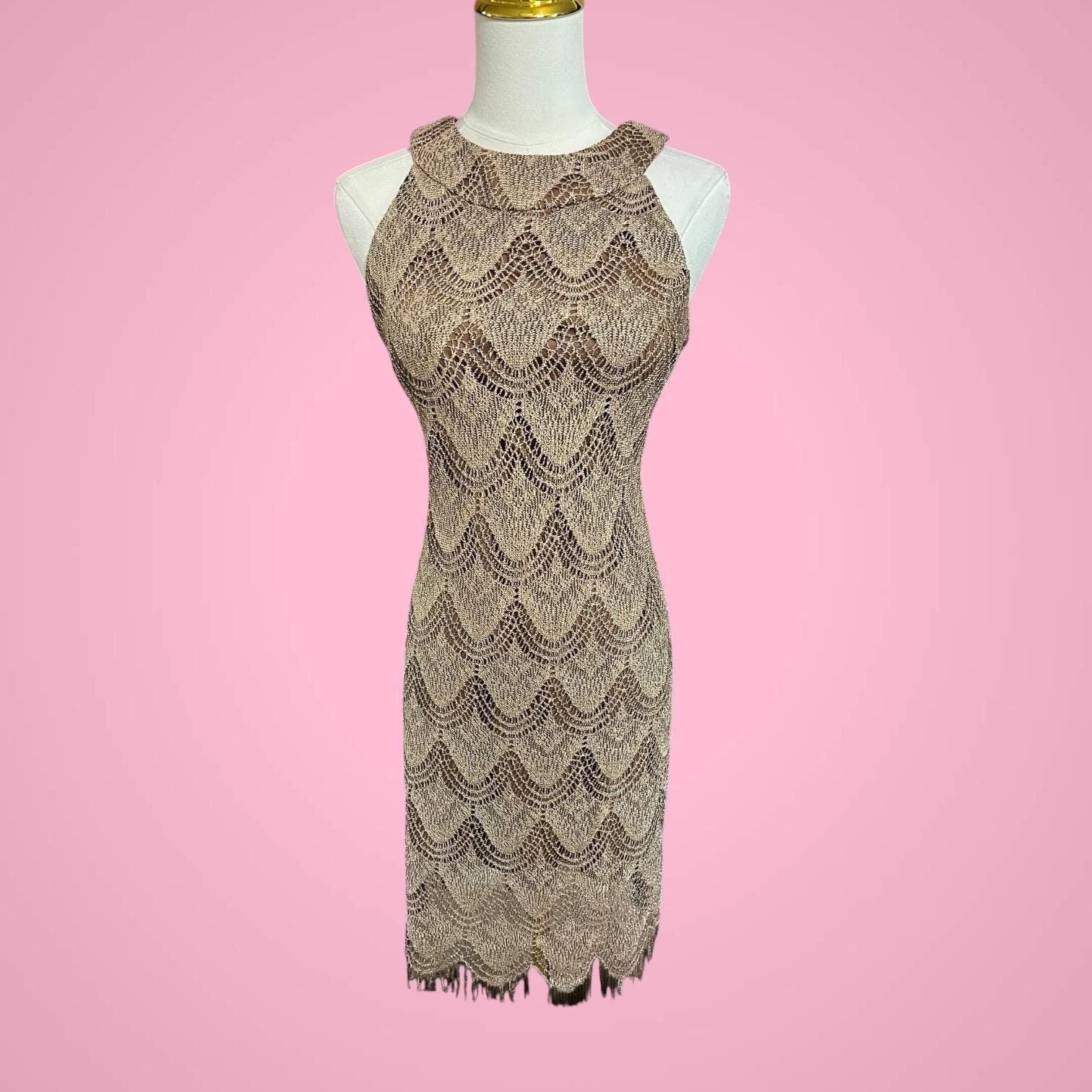 modest gold sequin dress MISHA | The Devon Sequin Dress main image 1