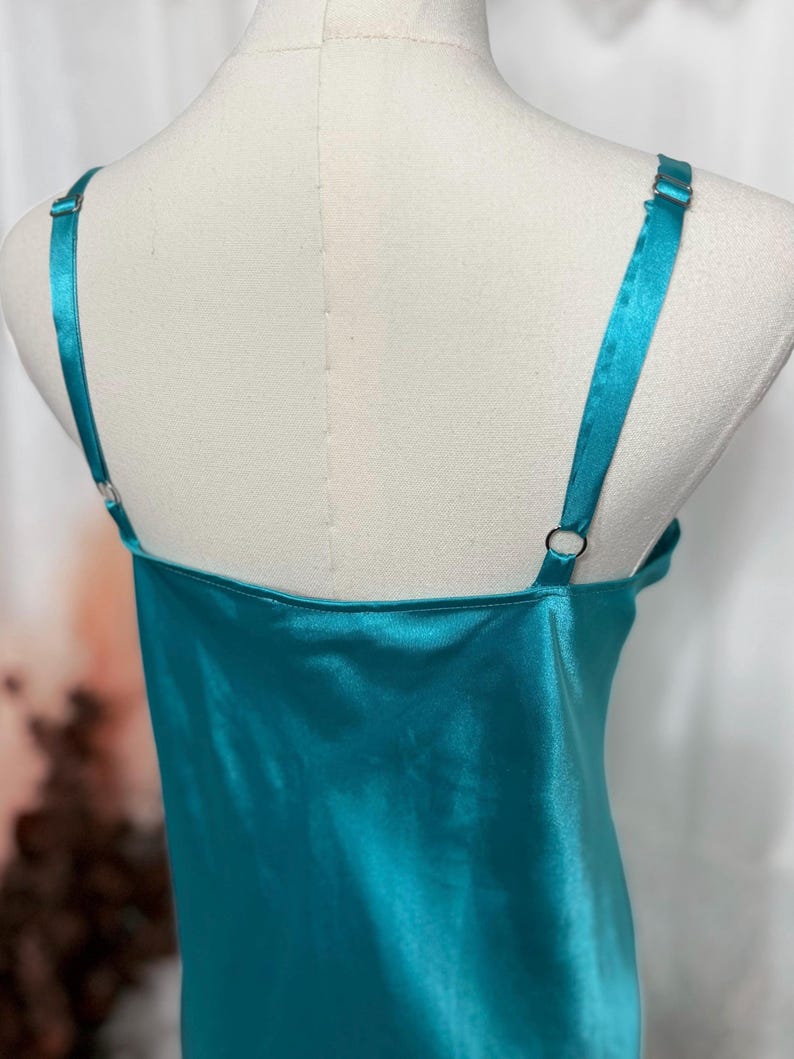 Vintage Y2K Deep Turquoise Silk Gown