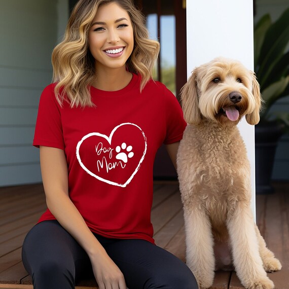 Maglietta Cuore Zampa Cane - Regalo Per Amanti Dei Cani E Mamme Di Cuccioli - Foto 5