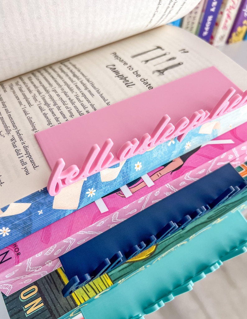 Bookmark Cursive Fell Asleep Here Bookmark Page Insert Bookmark | Reading Accessory ...