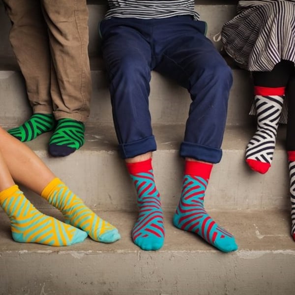 FASHION ANKLE SOCKS - Striped Diagonal Socks, Heel Burning Socks, Stripped Cotton Socks, Socks for Unisex, Comfort Socks, Eco Friendly Socks