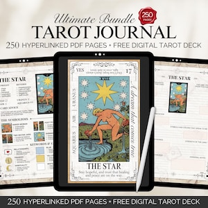 Tarot beginnersgids kaartendeck digitale download tarot spread kaart betekenissen dagboek pdf tarot leerkaart notities lezen dagboek digitale set