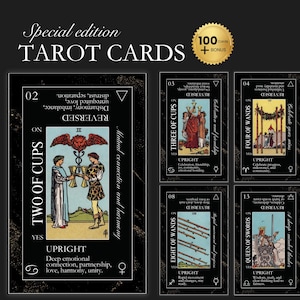Gold Tarot Karten für Anfänger Tarot Deck Ratgeber für Tarot Anfänger 78 Karten Tarot Orakel Karten für Anfänger Tarot Deck Spickzettel