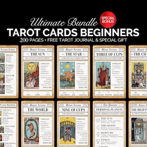Baralho de Tarô para Iniciantes Guia de Tarô para Iniciantes Baralho de Tarô de 78 Cartas Cartas de Oráculo para Iniciantes Baralho de Tarô Folhas de Dicas Palavras-chave de Tarô