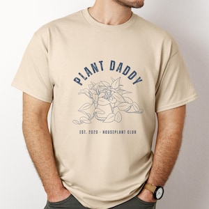 Plant Daddy Unisex Heavy Cotton Tee | Perfect Gift for Plant Lovers, Houseplant Enthusiasts, Casual Wear, Nature Apparel, Gardening Gifts