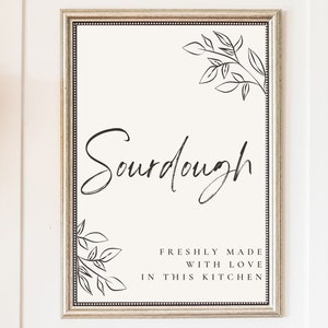 Sourdough Print | Cute kitchen decor, cooking and baking decor, gift for baker