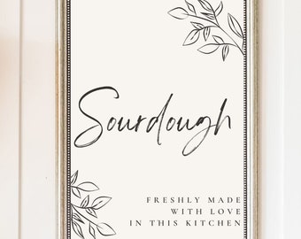 Sourdough Print | Cute kitchen decor, cooking and baking decor, gift for baker