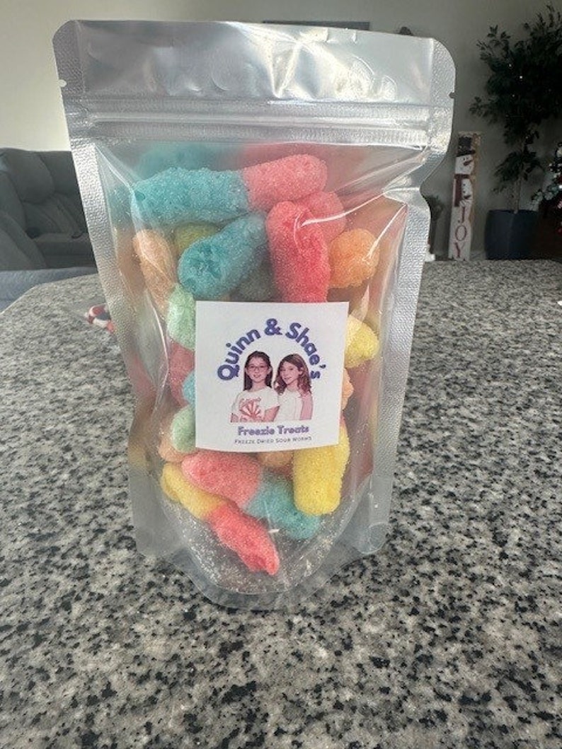 Freeze Dried Sour Worms, Freezedried Sour Gummy Worm, Freeze Dried
