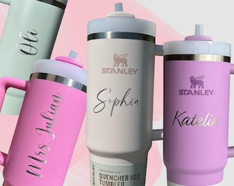 Personalized Name Engraved Stanley cup, Name etched 30 oz Stanley, Birthday, Mothers Day, Teacher, Nurse, Graduation, Gift for him or her