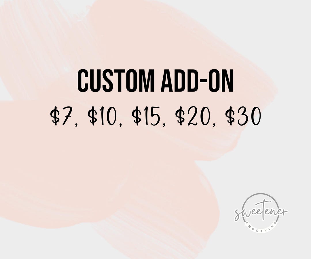 Customization Fee Add-on - Etsy