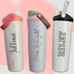 Personalized Owala 30oz FreeSip Sway water bottle, Custom Name Engraved Tumbler, Sports Bottle, Back to School, Teen, Gym lover, Birthday