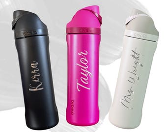Personalized Owala FreeSip 24 oz water bottle, Custom name engraved Tumbler