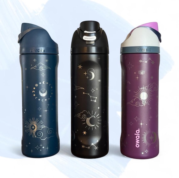 Personalized Celestial Owala Freesip 24 Oz Water Bottle, Custom