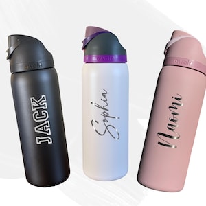 Personalized 32oz FreeSip, Custom Owala Water Bottle, Name Engraved Tumbler, Logo etched Owala, Gift for him or her, Back to School, Holiday