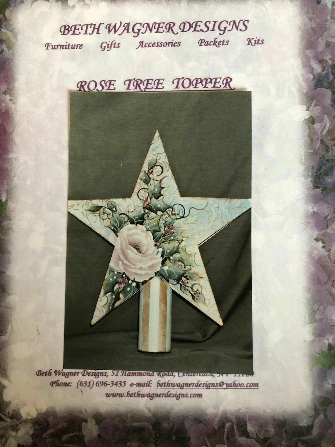 Vintage Tole Painting Pattern Packet: Rose Tree Topper by Beth Wagner ...