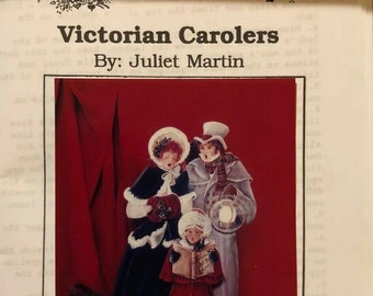 Paquet de motifs décoratifs en tissu : Carolers victoriens par Juliet Martin