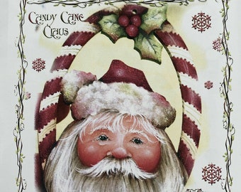 Paquet de motifs décoratifs en tissu : canne en bonbon Noël par Jamie Mills - Price