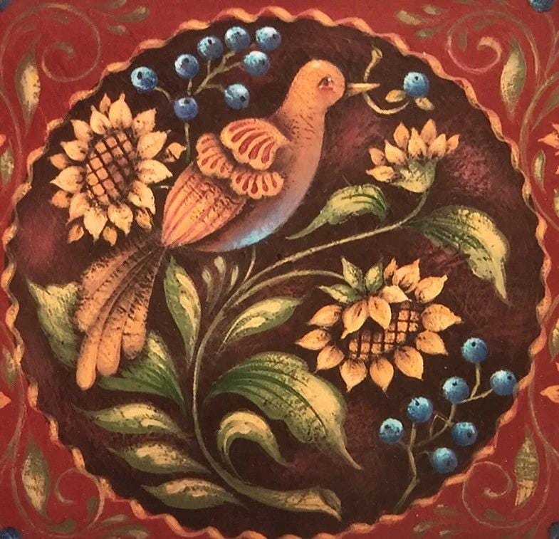 Tole Painting Pattern Packet : Sunflower Tray by Rosemary West