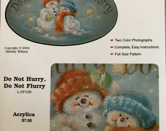 Vintage Tole Painting Pattern Packet: Do Not Hurry, Do Not Flurry by Shirley Wilson of Ladybug Creations