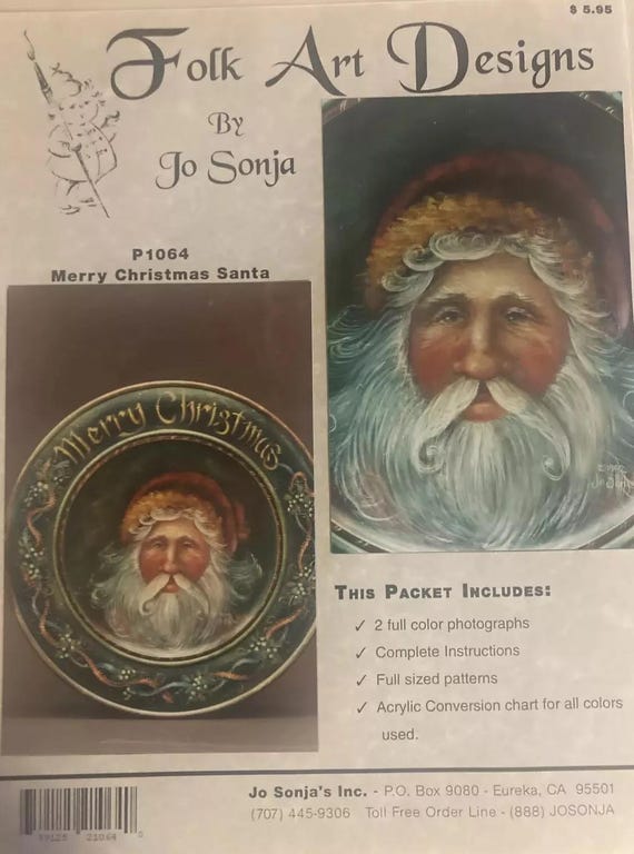 Tole Painting Pattern : Merry Christmas Santa by Jo Sonja Jansen 