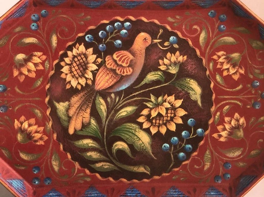 Tole Painting Pattern Packet : Sunflower Tray by Rosemary West