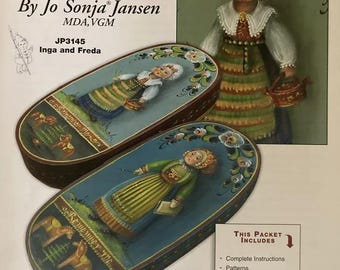 Wzór malarstwa Vintage Tole: Inga i Freda autorstwa Jo Sonja Jansen