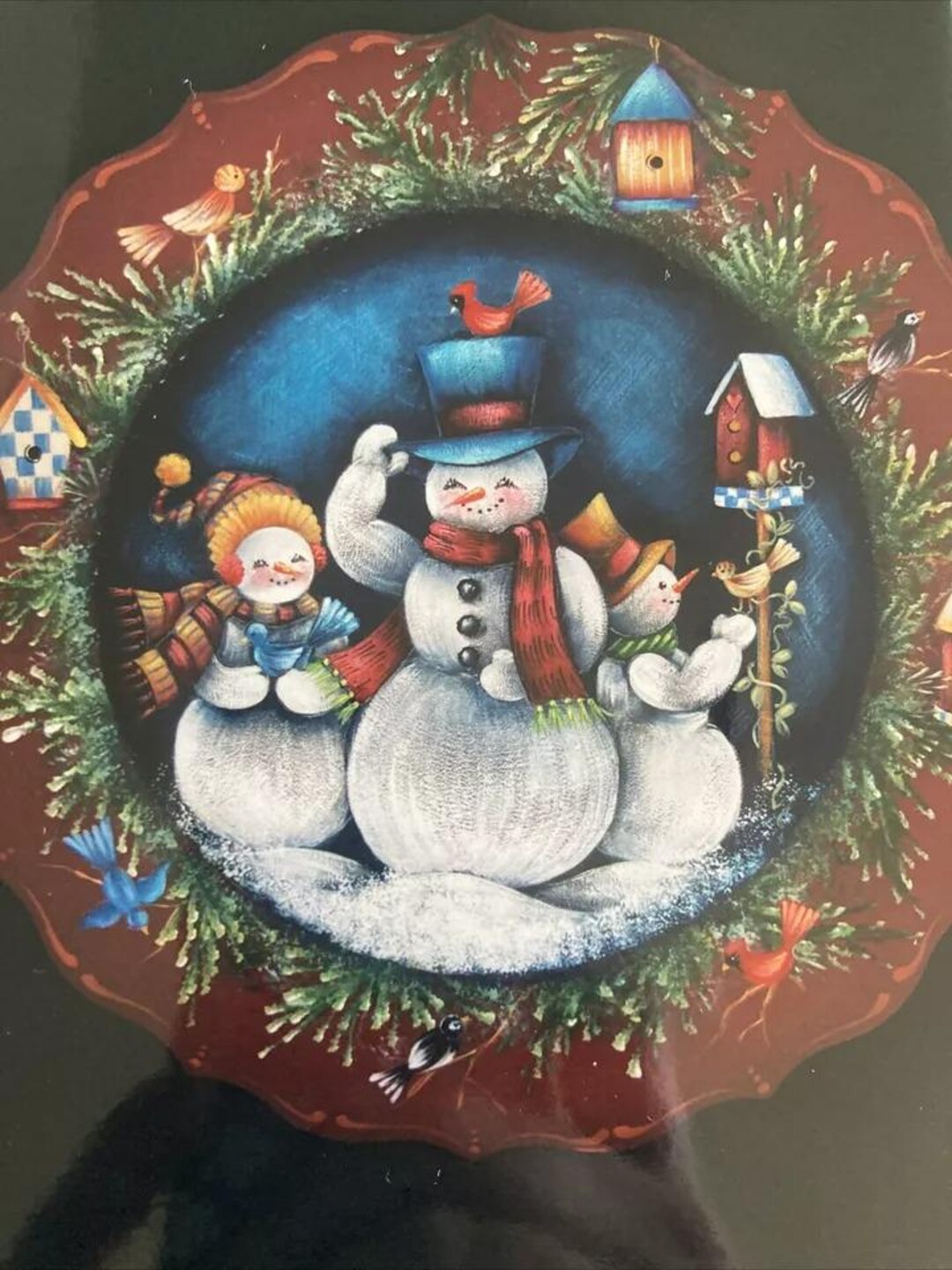 Tole Painting Pattern : Snowman Plate by Rosemary West - Etsy