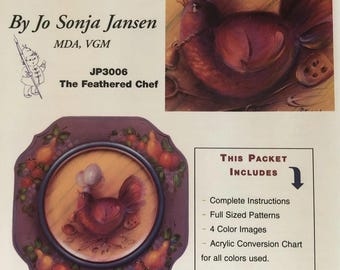 Zestaw wzorów malarskich Tole: The Feathered Chef autorstwa Jo Sonji Jansen