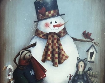 Vintage Tole Painting Pattern Packet : Winter Friends by Maxine Thomas