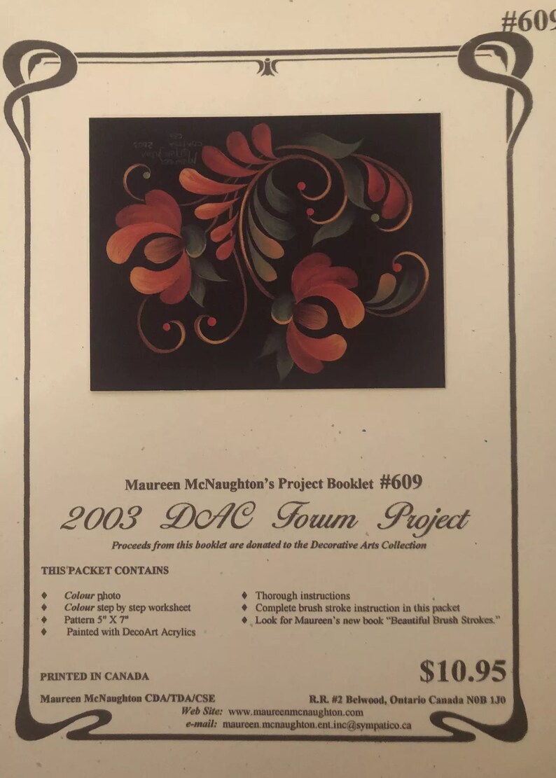 Decorative Tole Painting Pattern Packet: 2003 DAC Forum Project 609 by ...