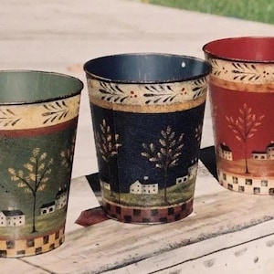 Tole Painting Pattern Packet: Olde Vermont Sap Buckets by Cynthia Erekson 2000