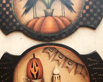 Tole Painting Pattern Packet: Fall & Halloween Cheese Boards by Maxine Thomas