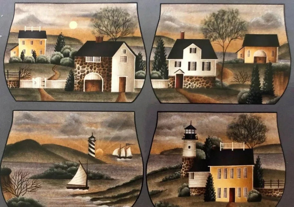 トールペイント　ベティ・ケイスネス アメリカ風景 描いてみたかったアメリカのクリスマス風景画はベティケイスネス先生の