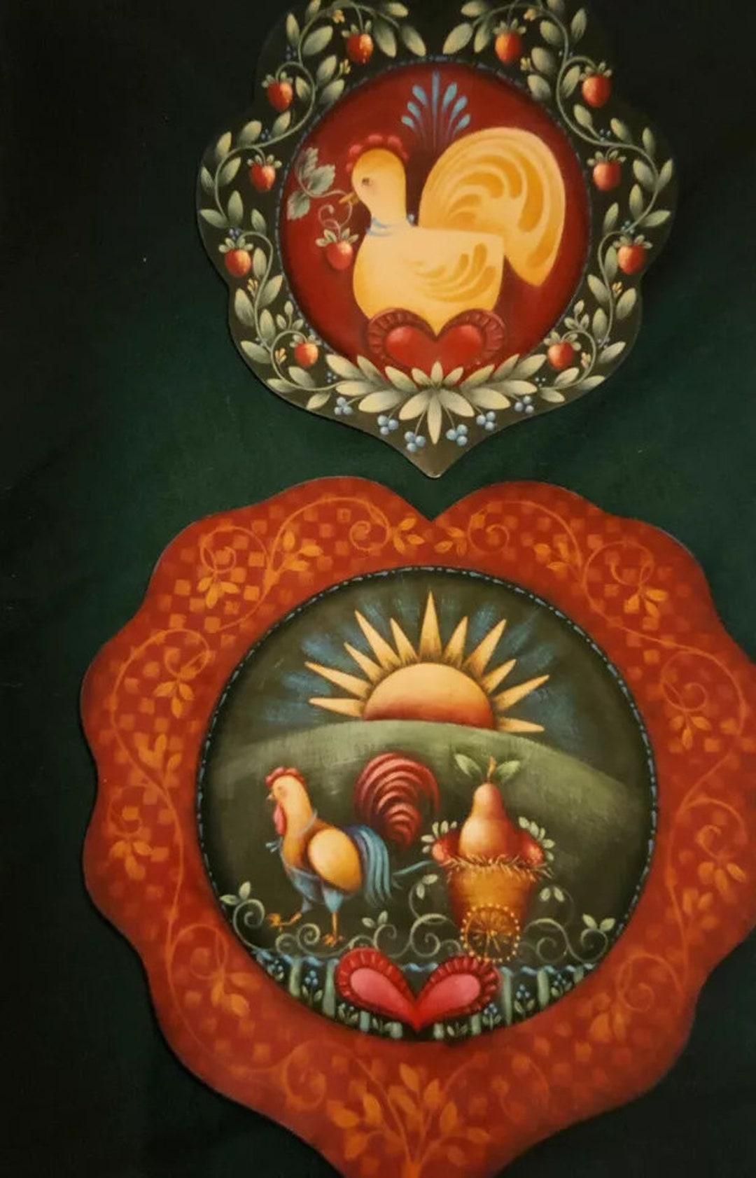 Decorative Tole Painting Pattern Packet: Large Heart Plate With