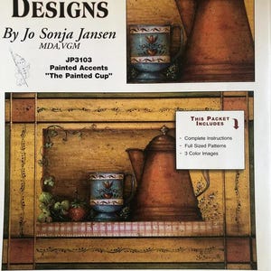 Vintage Tole Painting Pattern : Painted Accents - The Painted Cup by Jo Sonja Jansen