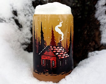 Red Cabin 16oz Beer Glass