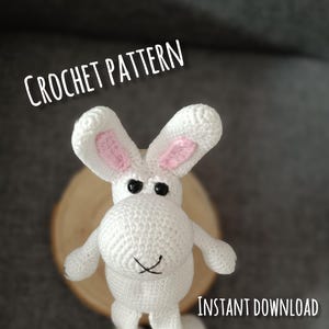 Funny Bunny Crochet Pattern, Amigurumi Bunny PDF, Easter Bunny Crochet Pattern, Stuffed Bunny DIY, Cute Bunny Pattern, Instant Download