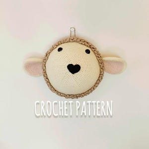 sheep, wall decoration, wall hanger, sheep crochet pattern